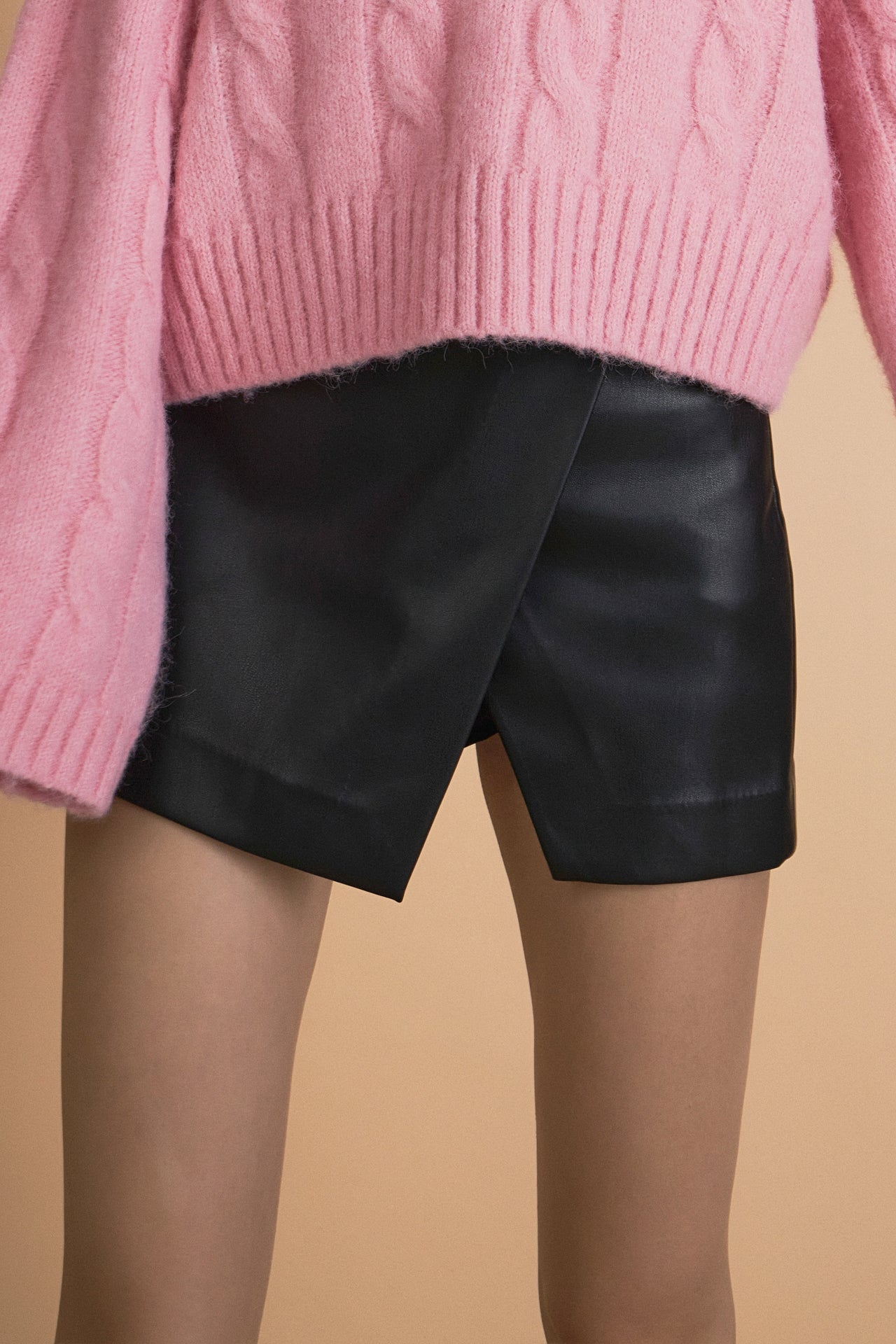 ENDLESS ROSE - Endless Rose - Faux Leather Mini Skort - SKORTS available at Objectrare