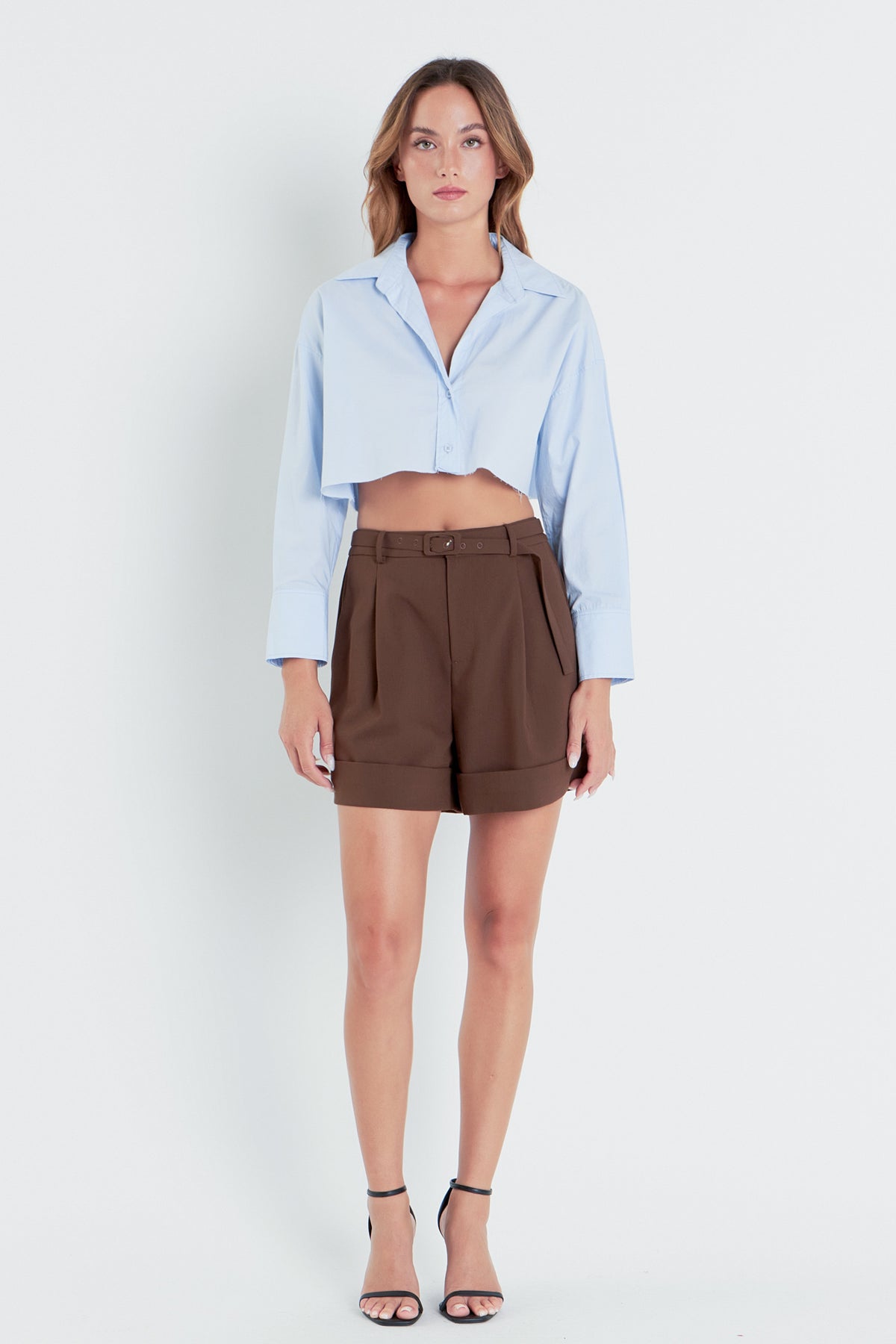 ENDLESS ROSE - Belted Shorts Trousers - SHORTS available at Objectrare