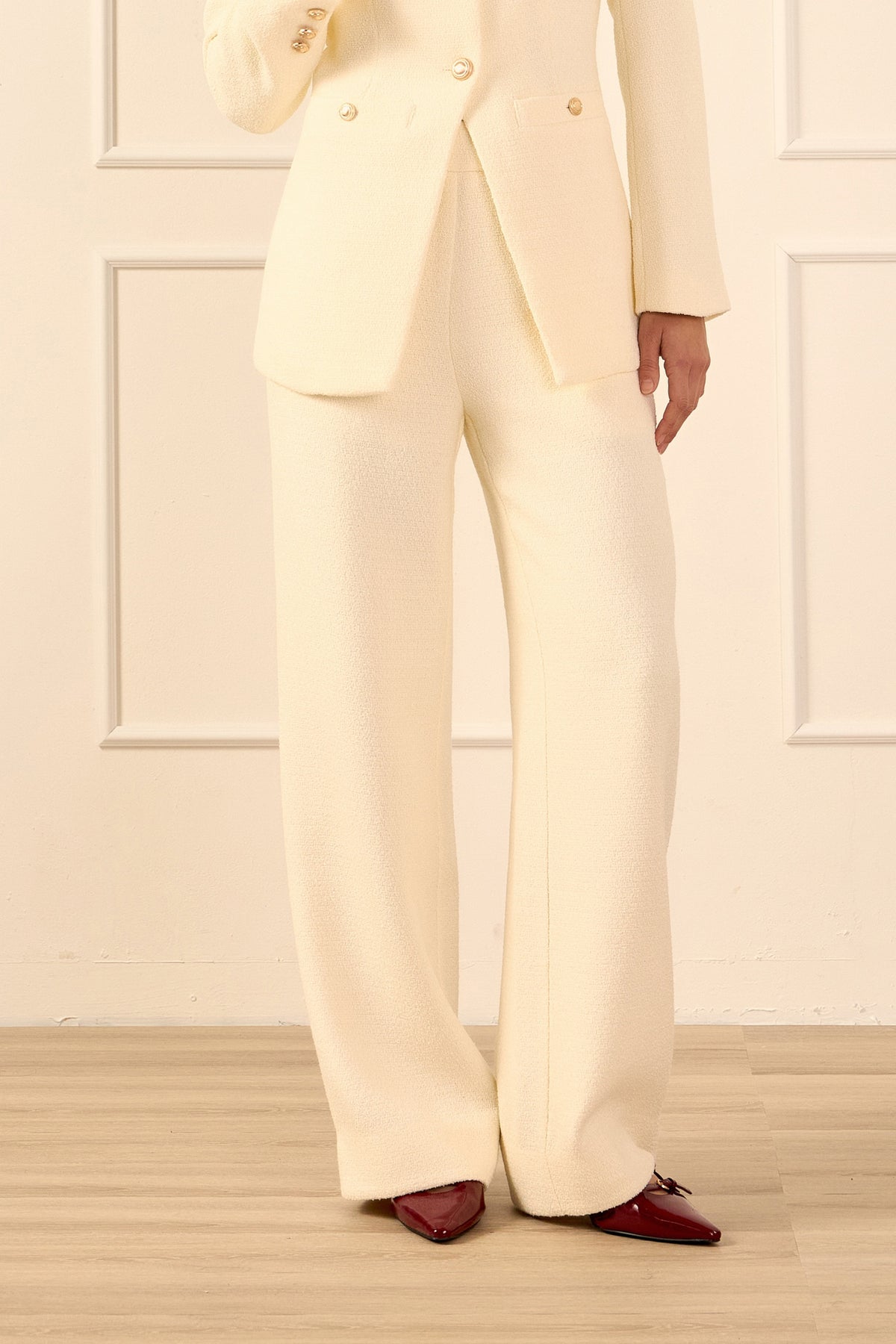 ENDLESS ROSE - Endless Rose - Tweed Wide Pants - PANTS available at Objectrare