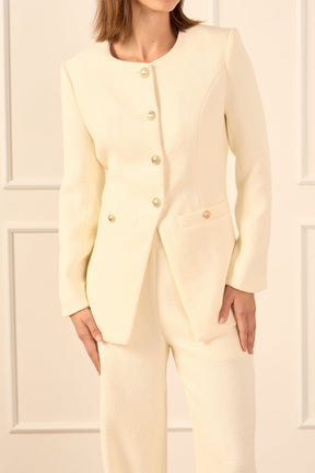 ENDLESS ROSE - Tweed Buttoned Vest - JACKETS available at Objectrare