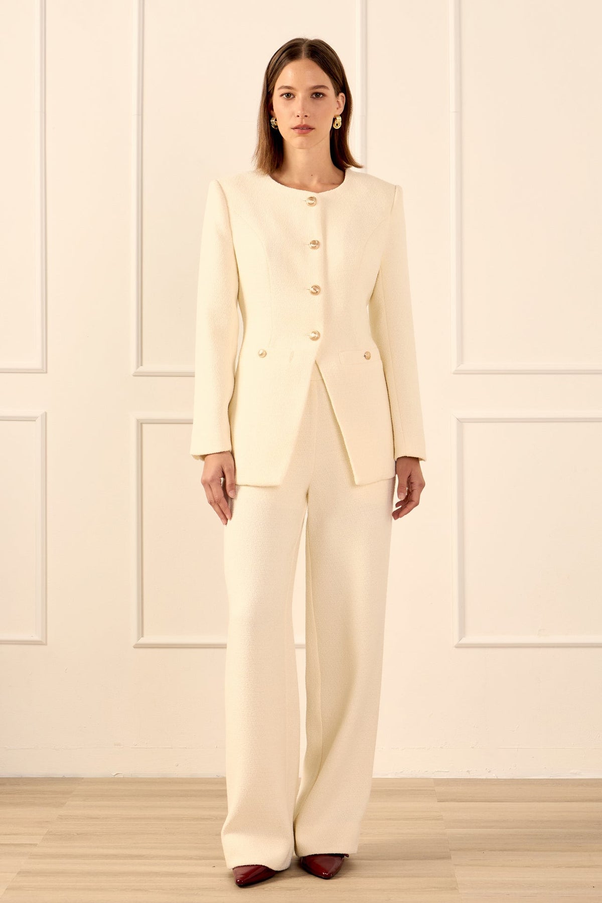 ENDLESS ROSE - Tweed Buttoned Vest - JACKETS available at Objectrare