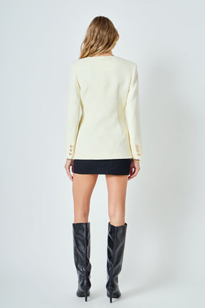ENDLESS ROSE - Tweed Buttoned Vest - JACKETS available at Objectrare
