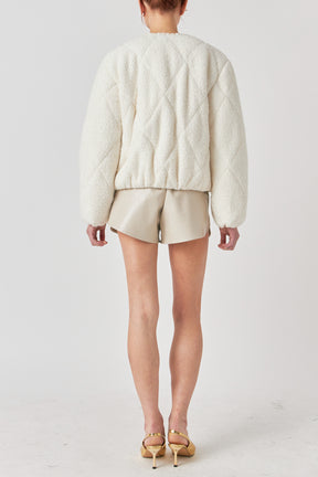 Quilted Tweed Puffer