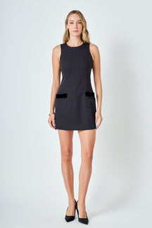 ENDLESS ROSE - Velvet Bow Mini Dress - DRESSES available at Objectrare