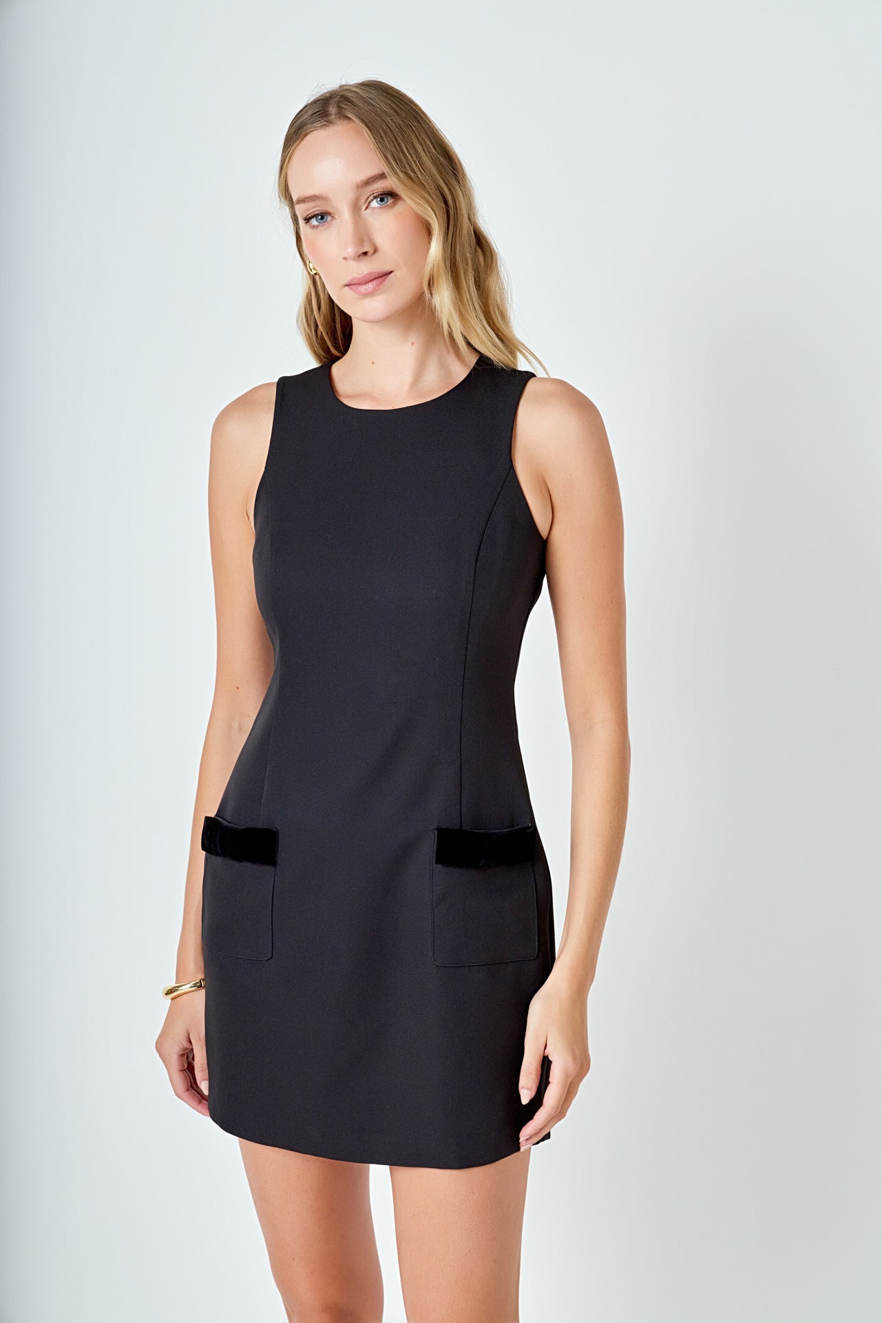 ENDLESS ROSE - Velvet Bow Mini Dress - DRESSES available at Objectrare