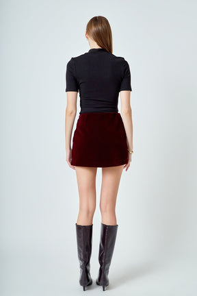 ENDLESS ROSE - Velvet Bow Skort - SKORTS available at Objectrare