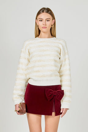 ENDLESS ROSE - Velvet Bow Skort - SKORTS available at Objectrare