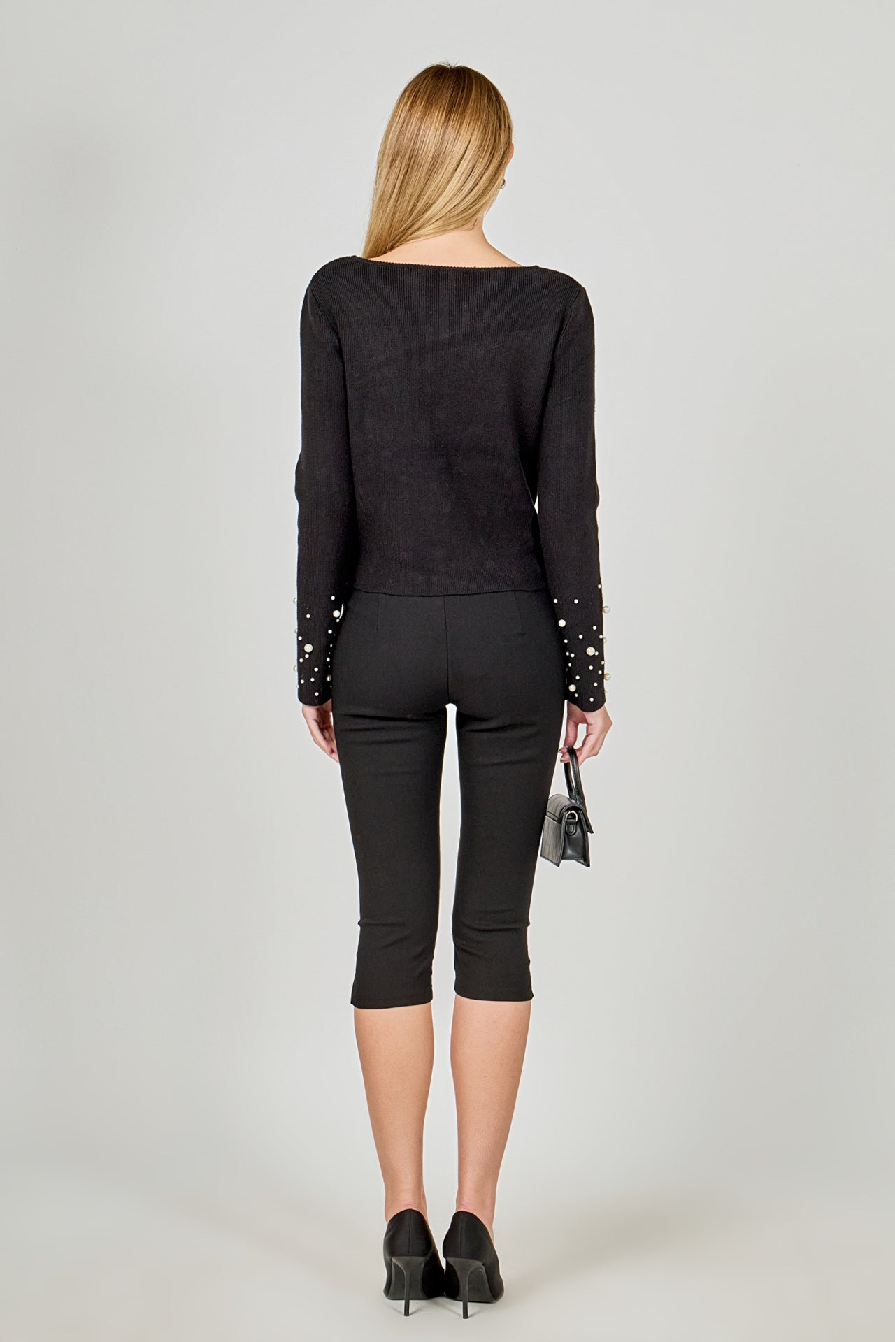 ENDLESS ROSE - Pearl Embellished Sweater - SWEATERS & KNITS available at Objectrare