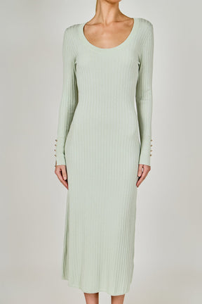 ENDLESS ROSE - Lurex Sweater Midi Dress - DRESSES available at Objectrare