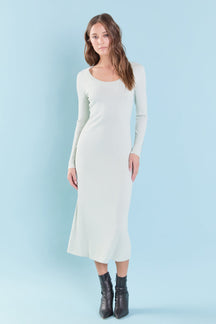 ENDLESS ROSE - Lurex Sweater Midi Dress - DRESSES available at Objectrare