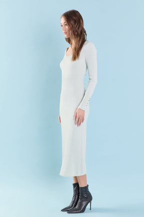 ENDLESS ROSE - Lurex Sweater Midi Dress - DRESSES available at Objectrare