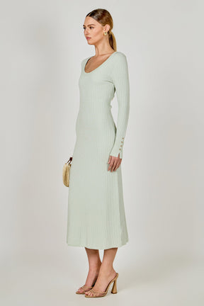 ENDLESS ROSE - Lurex Sweater Midi Dress - DRESSES available at Objectrare