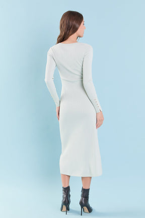 ENDLESS ROSE - Lurex Sweater Midi Dress - DRESSES available at Objectrare
