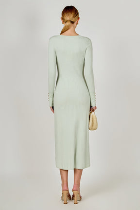 ENDLESS ROSE - Lurex Sweater Midi Dress - DRESSES available at Objectrare