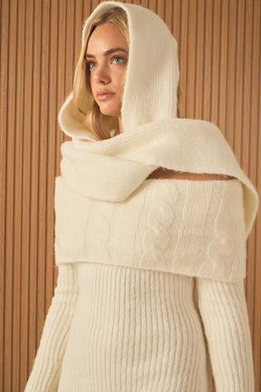 ENDLESS ROSE - Off Shoulder Sweater Mini Dress - DRESSES available at Objectrare