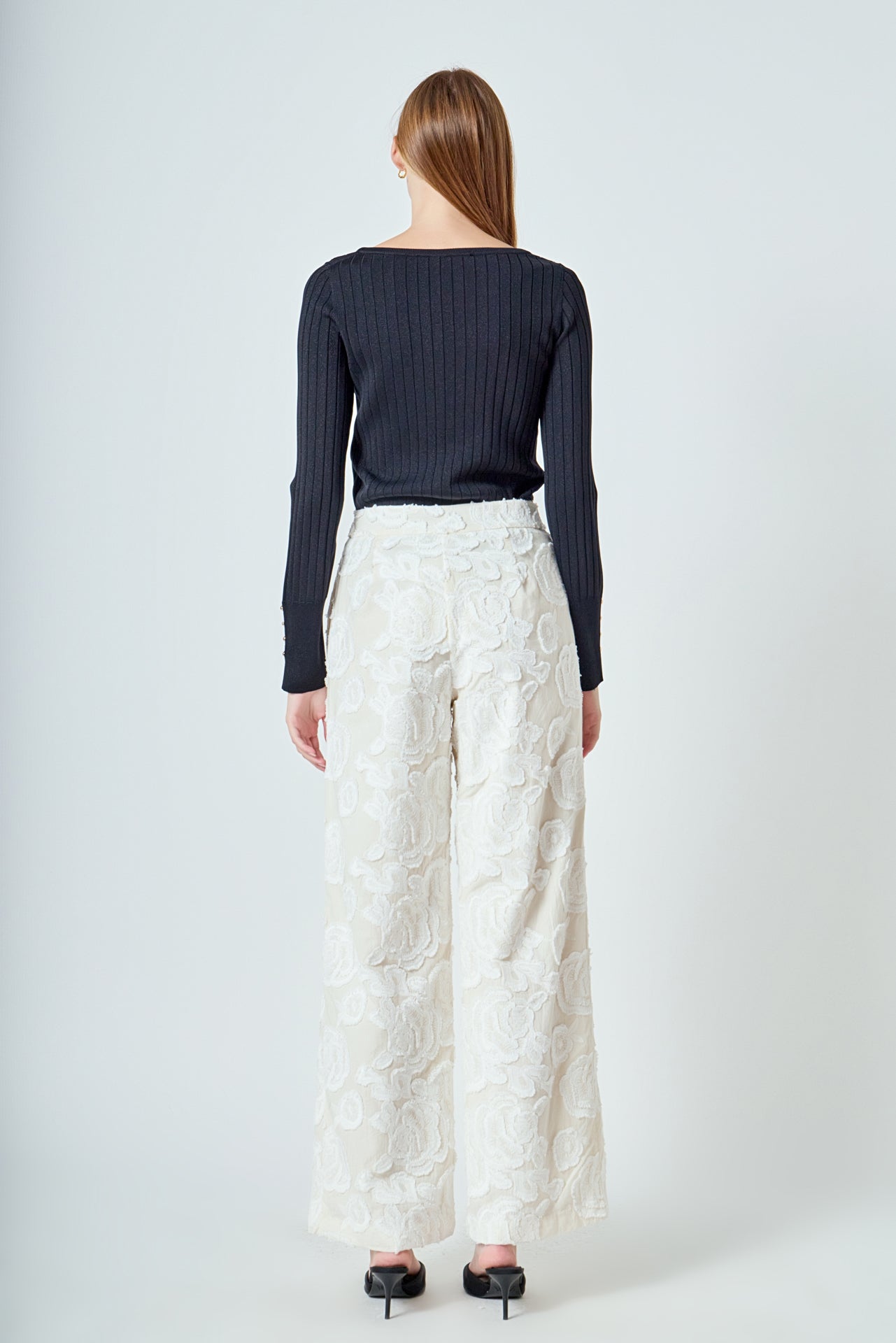 ENDLESS ROSE - Lurex Buttoned Long Sleeve Top - SWEATERS & KNITS available at Objectrare
