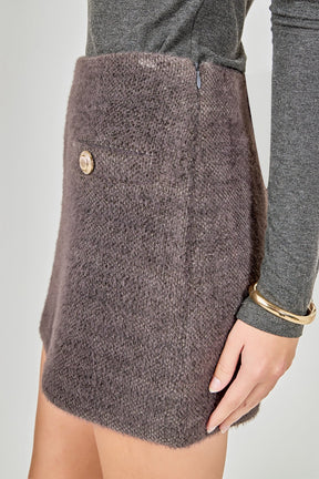 ENDLESS ROSE - Tweed Boucle Skirt - SKIRTS available at Objectrare