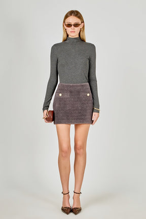 ENDLESS ROSE - Tweed Boucle Skirt - SKIRTS available at Objectrare