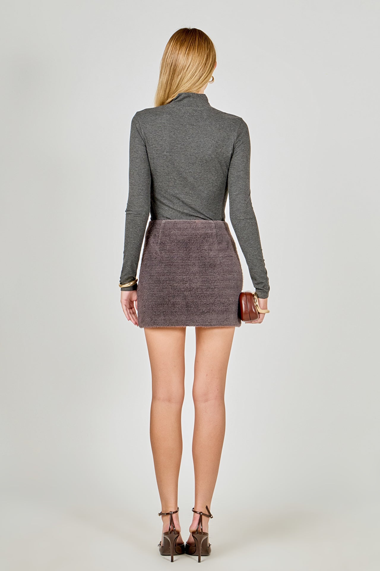 ENDLESS ROSE - Tweed Boucle Skirt - SKIRTS available at Objectrare