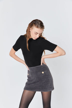 ENDLESS ROSE - Tweed Boucle Skirt - SKIRTS available at Objectrare