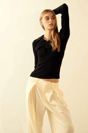 ENDLESS ROSE - Endless Rose - Bow Knit Top - TOPS available at Objectrare