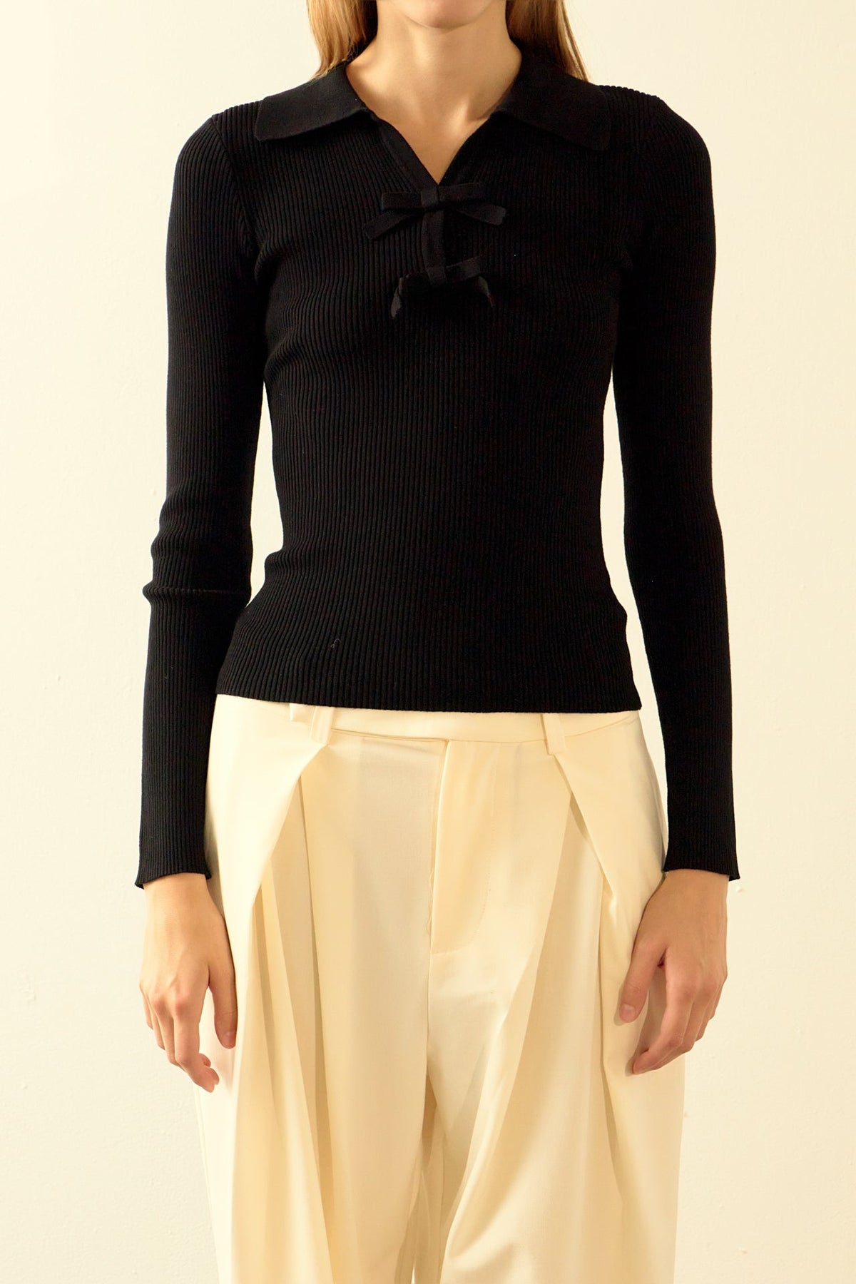ENDLESS ROSE - Bow Knit Top - TOPS available at Objectrare