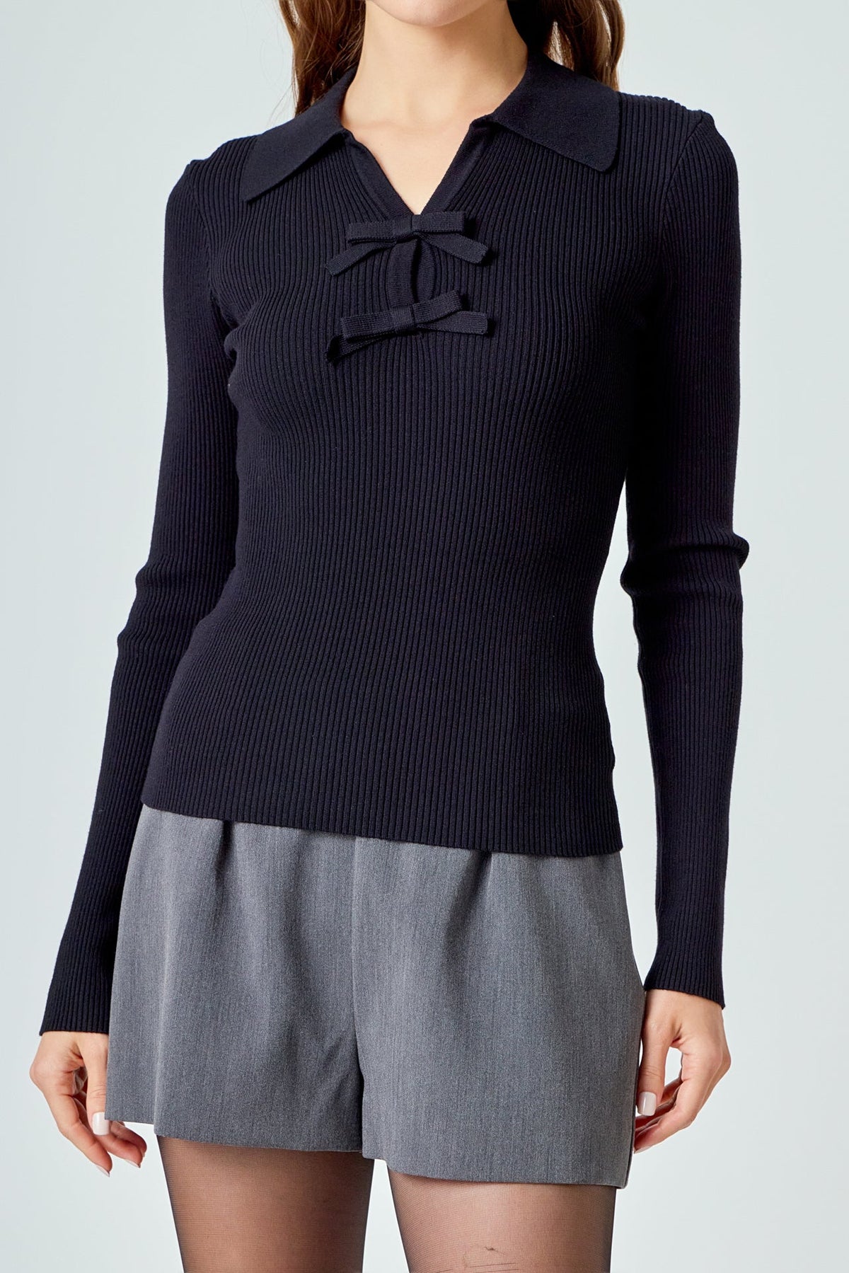 ENDLESS ROSE - Bow Knit Top - TOPS available at Objectrare