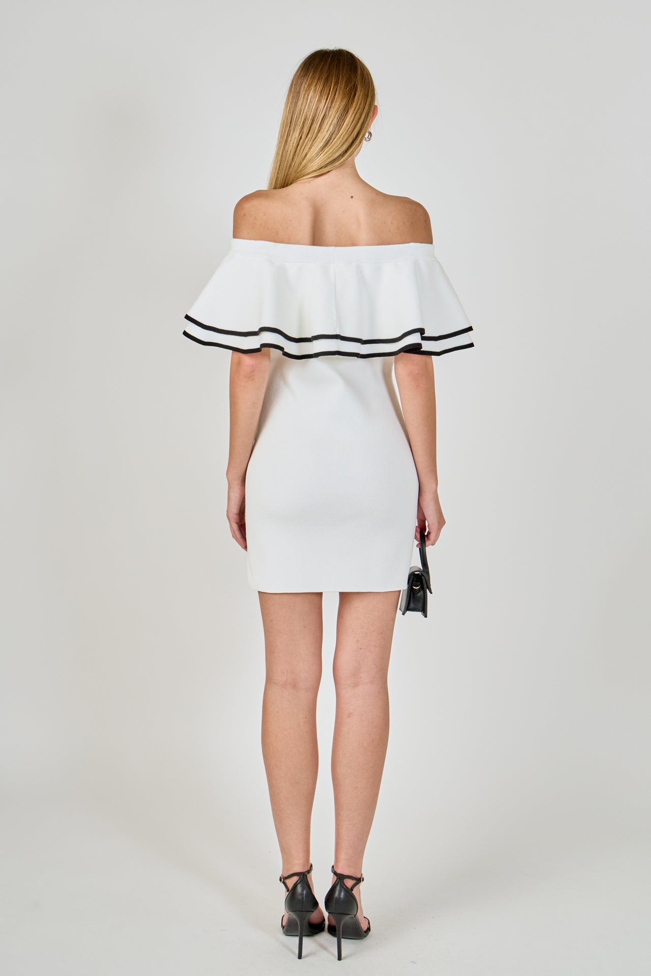 ENDLESS ROSE - Off Shoulder Ruffle Mini Dress - DRESSES available at Objectrare