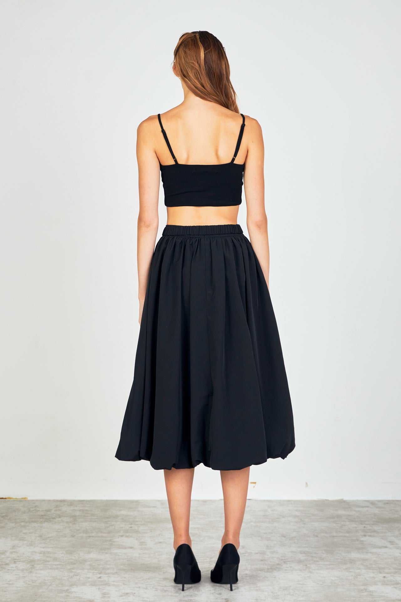 ENDLESS ROSE - Endless Rose - Belted Blouson Midi Skirt - SKIRTS available at Objectrare