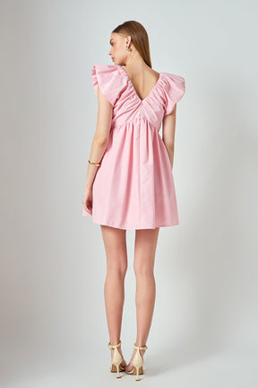 ENDLESS ROSE - Sydney Combo Bow Mini Dress - DRESSES available at Objectrare