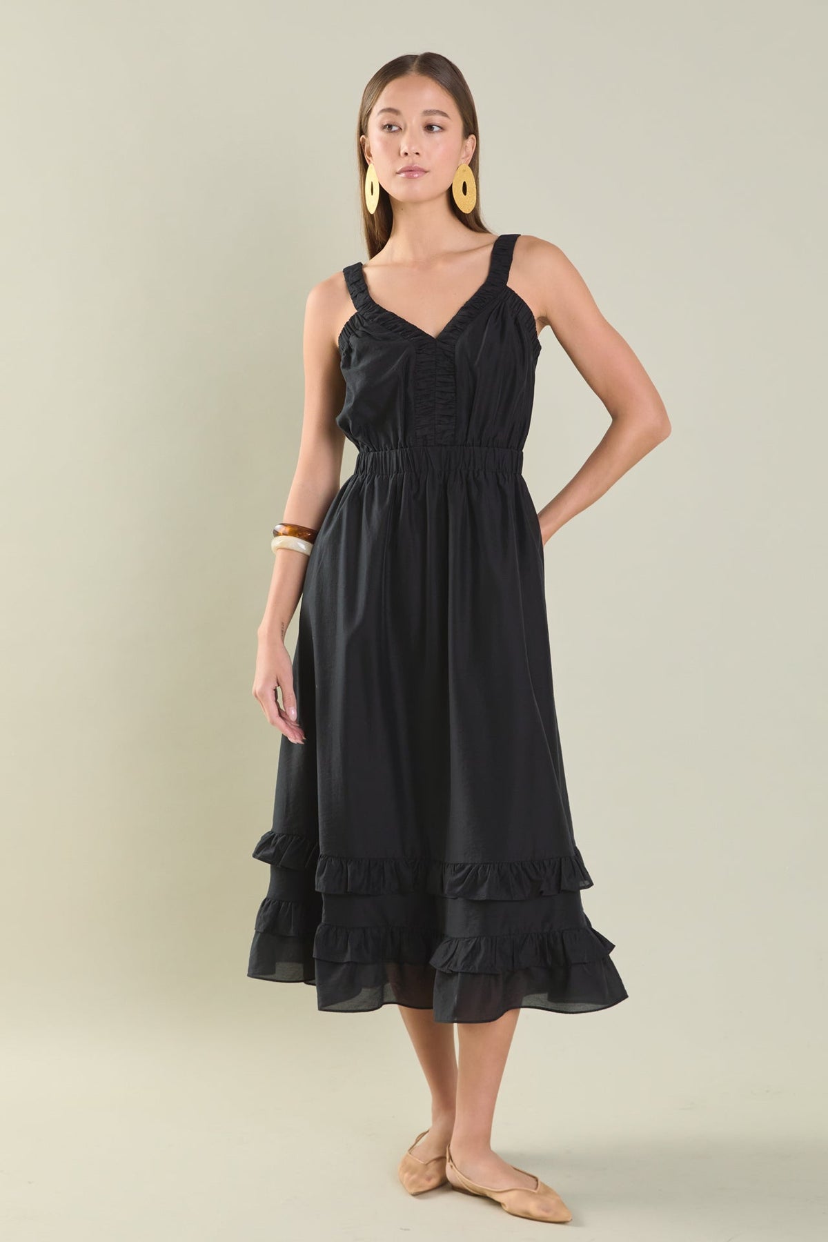 ENDLESS ROSE - Ruffled Maxi Dress - DRESSES available at Objectrare