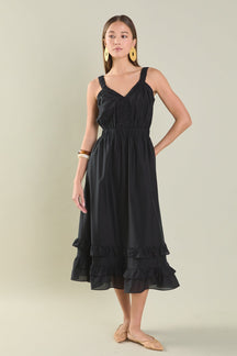ENDLESS ROSE - Ruffled Maxi Dress - DRESSES available at Objectrare
