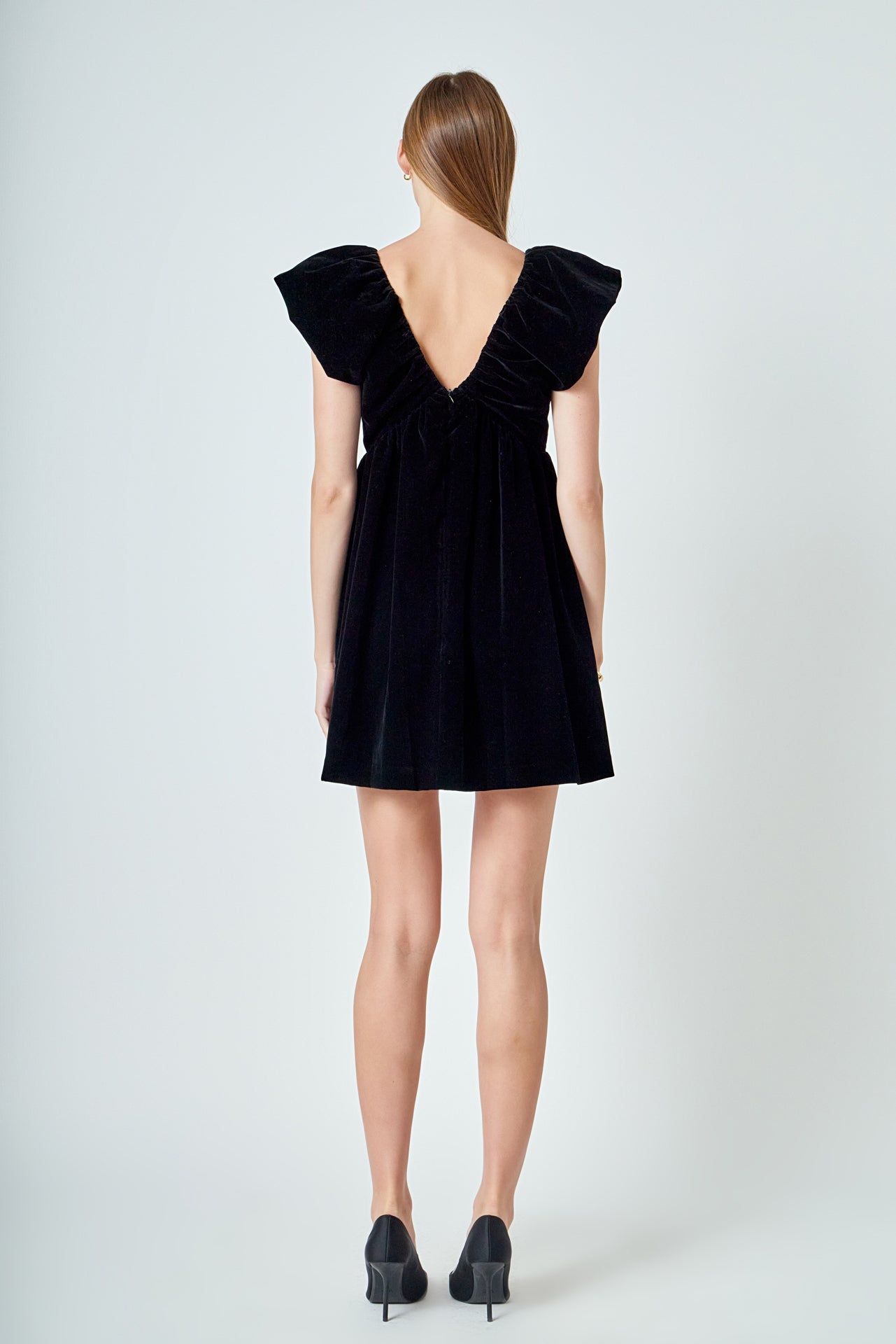 ENDLESS ROSE - Velvet Satin Bow Mini Dress - DRESSES available at Objectrare