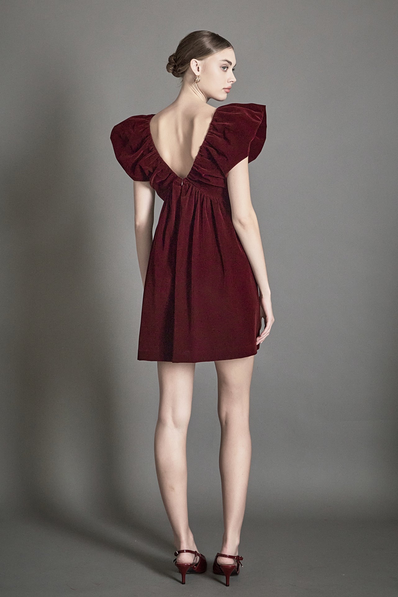 ENDLESS ROSE - Velvet Satin Bow Mini Dress - DRESSES available at Objectrare