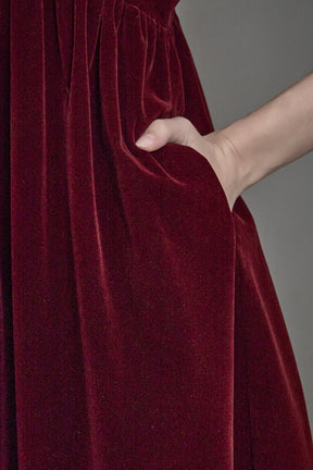 ENDLESS ROSE - Velvet Satin Bow Mini Dress - DRESSES available at Objectrare