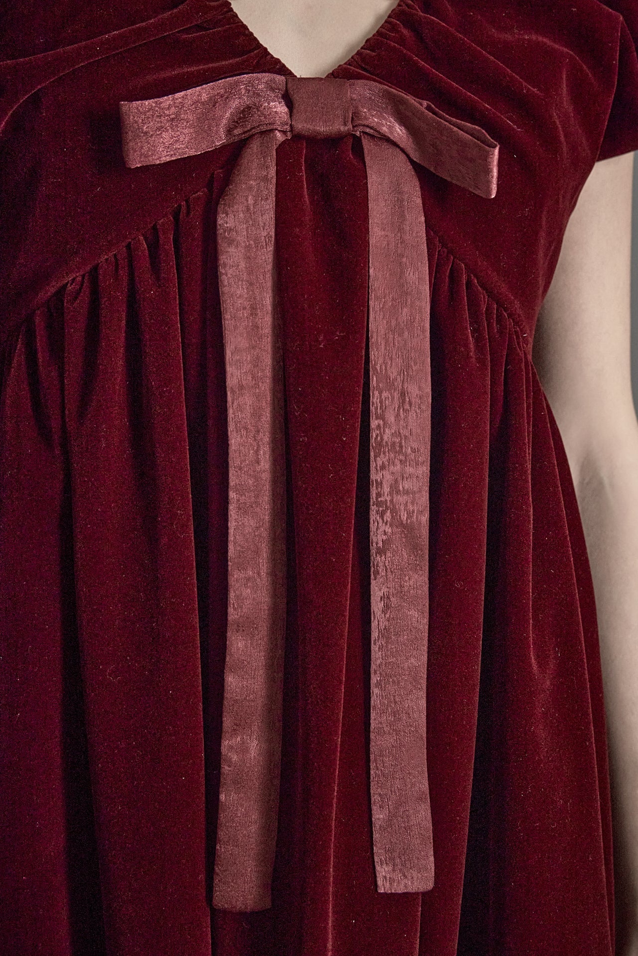 ENDLESS ROSE - Velvet Satin Bow Mini Dress - DRESSES available at Objectrare