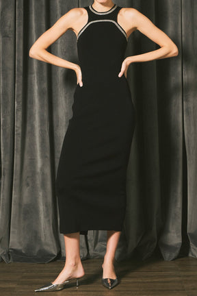 ENDLESS ROSE - Jewel Trim Knit Maxi Dress - DRESSES available at Objectrare