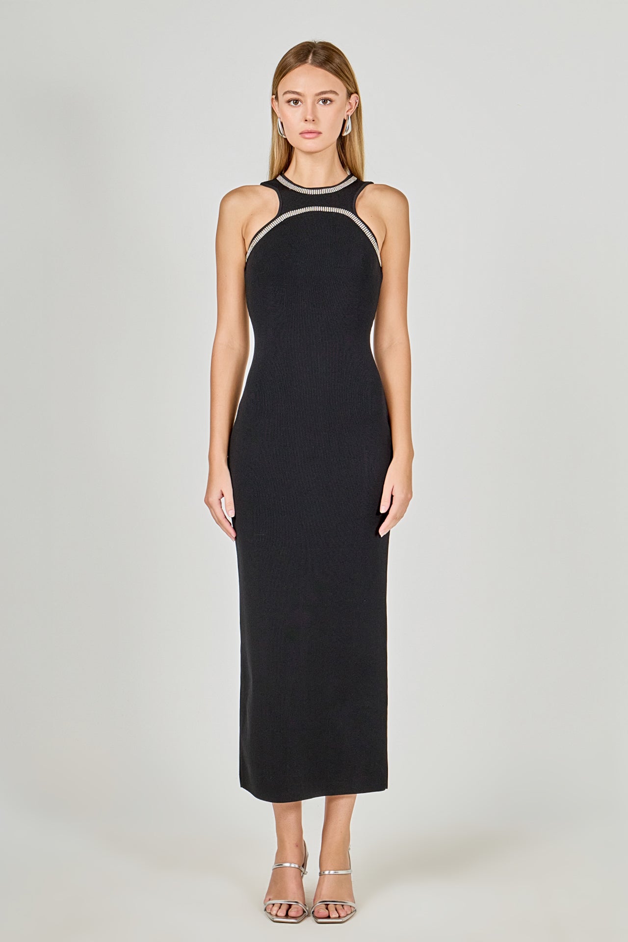 ENDLESS ROSE - Jewel Trim Knit Maxi Dress - DRESSES available at Objectrare