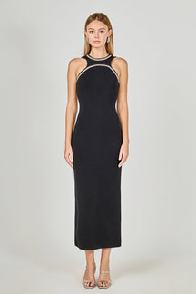 ENDLESS ROSE - Jewel Trim Knit Maxi Dress - DRESSES available at Objectrare