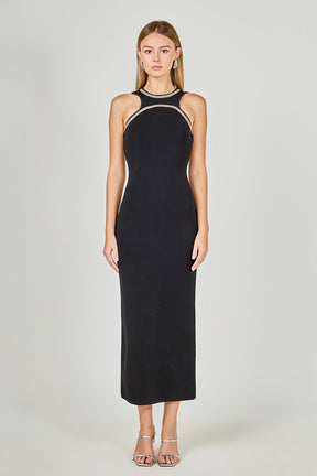 ENDLESS ROSE - Jewel Trim Knit Maxi Dress - DRESSES available at Objectrare