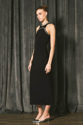 ENDLESS ROSE - Jewel Trim Knit Maxi Dress - DRESSES available at Objectrare