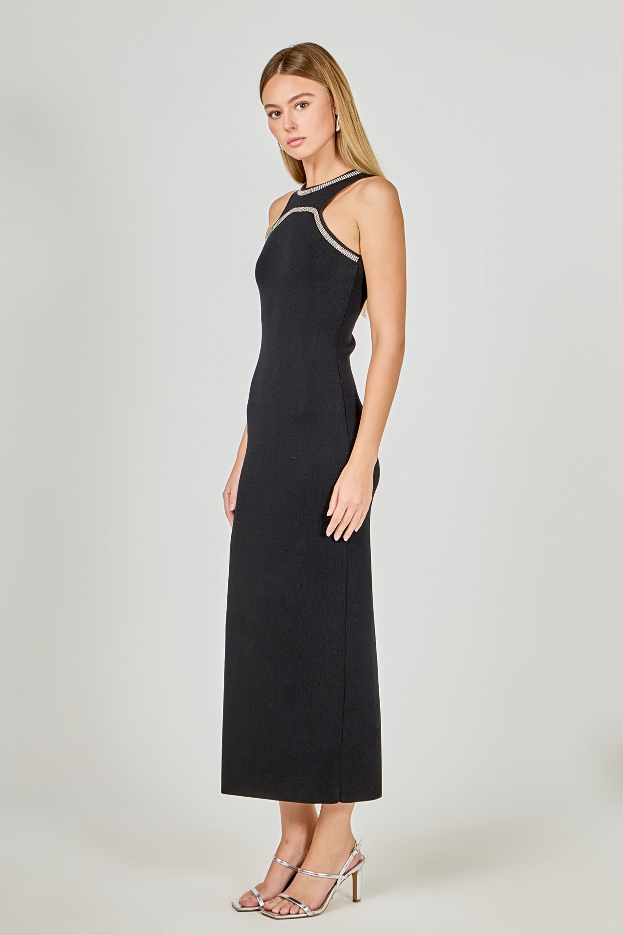 ENDLESS ROSE - Jewel Trim Knit Maxi Dress - DRESSES available at Objectrare