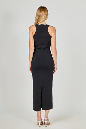 ENDLESS ROSE - Jewel Trim Knit Maxi Dress - DRESSES available at Objectrare