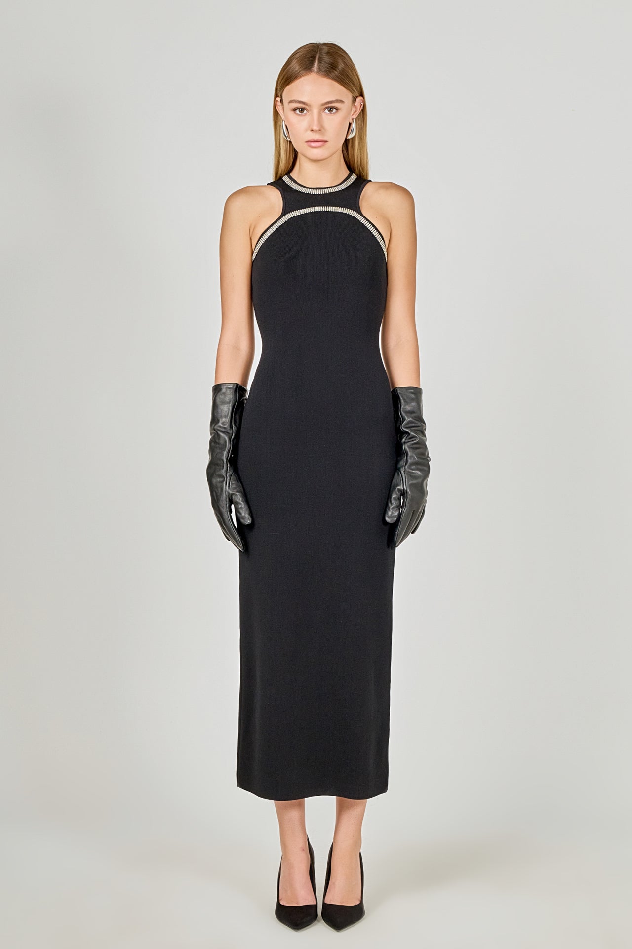 ENDLESS ROSE - Jewel Trim Knit Maxi Dress - DRESSES available at Objectrare