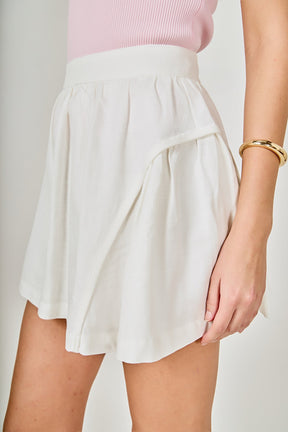 ENDLESS ROSE - Linen High Waisted Flounce Skirt - SKIRTS available at Objectrare