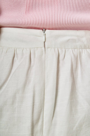 ENDLESS ROSE - Linen High Waisted Flounce Skirt - SKIRTS available at Objectrare