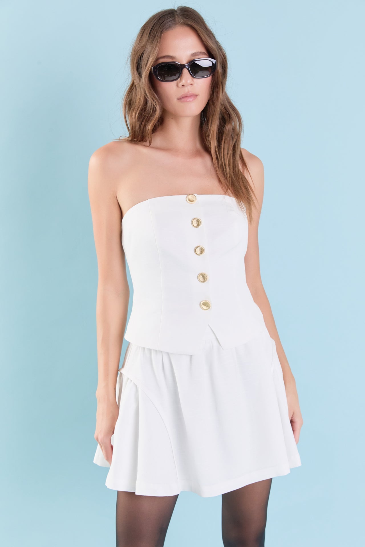 ENDLESS ROSE - Linen High Waisted Flounce Skirt - SKIRTS available at Objectrare