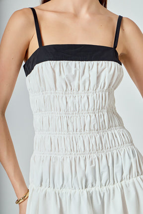 ENDLESS ROSE - Amara Smocked Taffeta Maxi Dress - DRESSES available at Objectrare