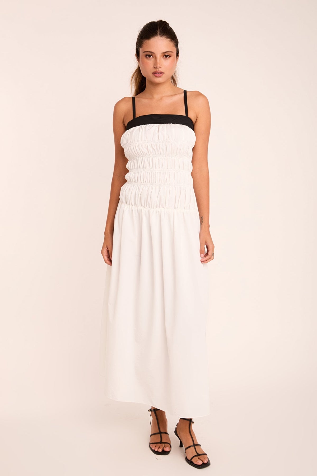 ENDLESS ROSE - Amara Smocked Taffeta Maxi Dress - DRESSES available at Objectrare