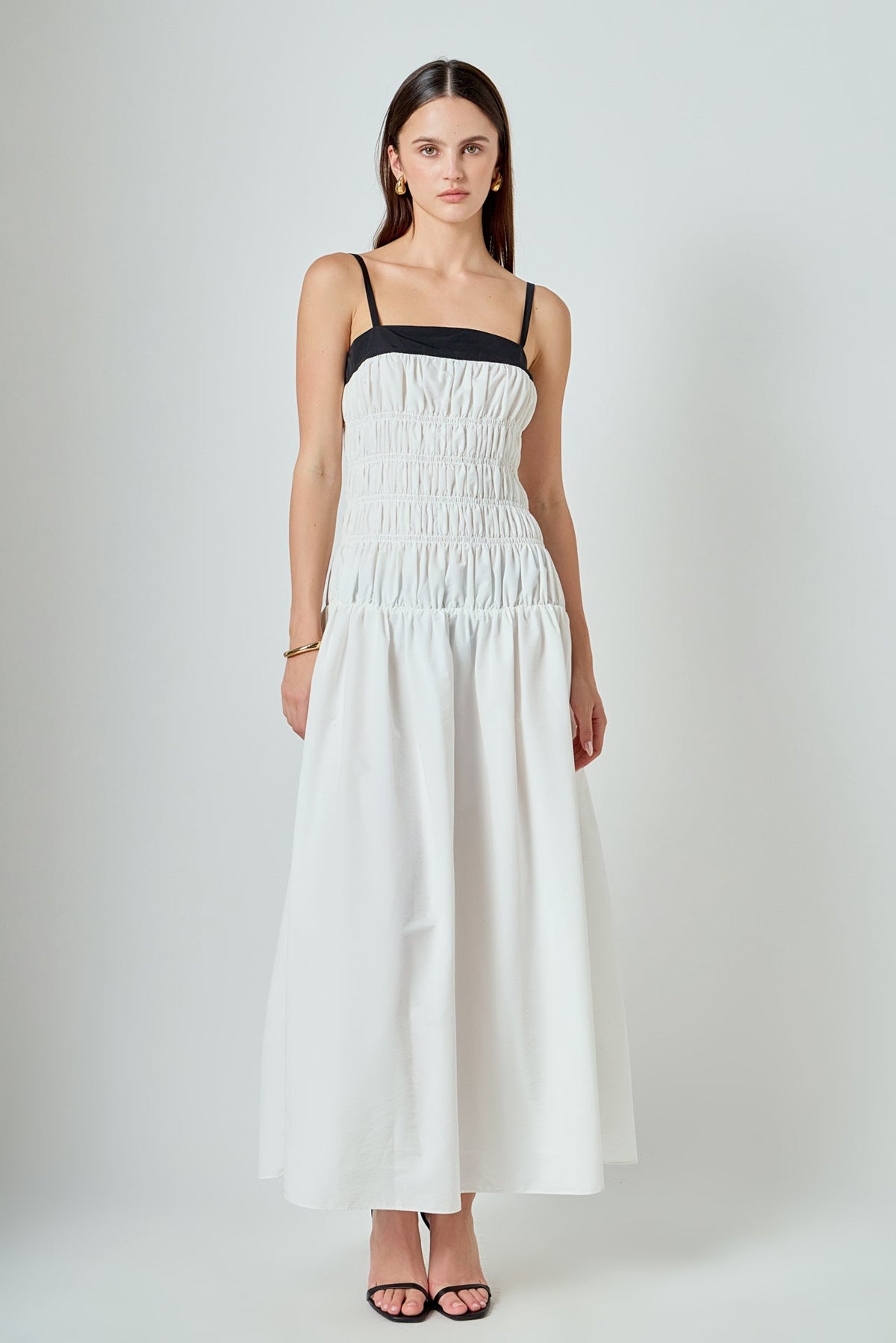 ENDLESS ROSE - Amara Smocked Taffeta Maxi Dress - DRESSES available at Objectrare